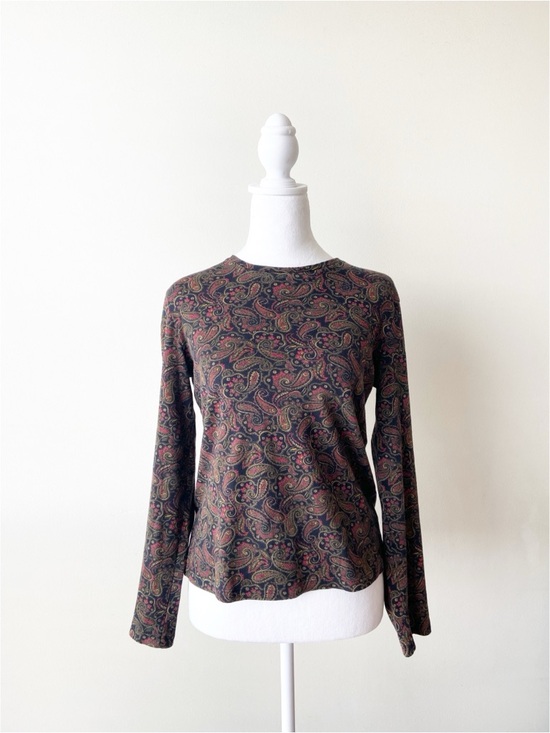 Jones New York Tops - Jones New York Paisley Long-Sleeve Top Size PS